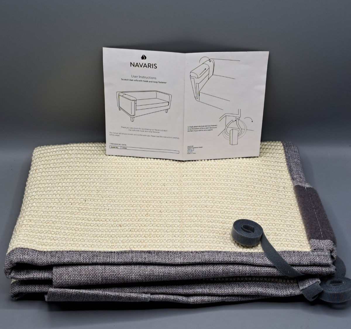 Navaris Kratzpappe Katzen Kratzmatte Kratzschutz Sofa, Links